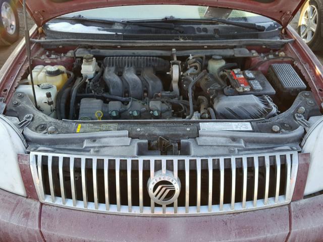 1MEFM42115G609686 - 2005 MERCURY MONTEGO PR BURGUNDY photo 7