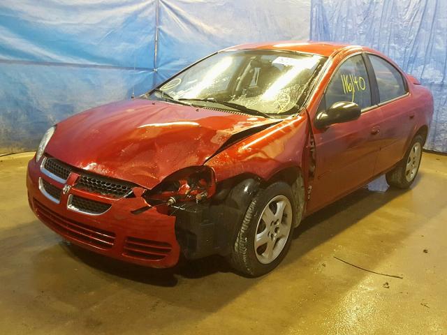 1B3AS56C54D646891 - 2004 DODGE NEON SXT RED photo 2