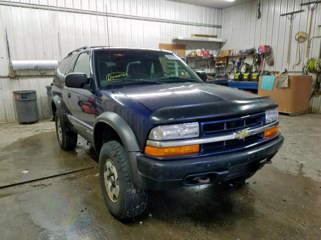 1GNCT18W3YK250181 - 2000 CHEVROLET BLAZER BLUE photo 1