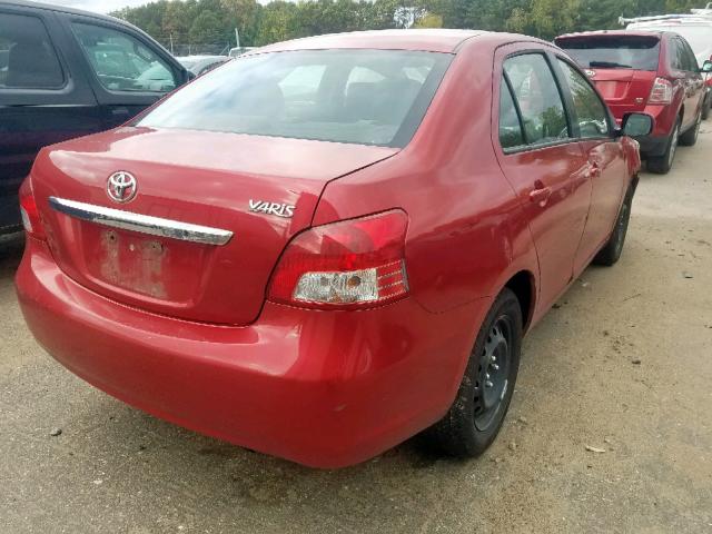 JTDBT4K31CL031355 - 2012 TOYOTA YARIS RED photo 4