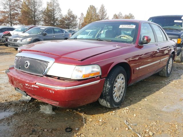 2MEFM74W53X662196 - 2003 MERCURY GRAND MARQ MAROON photo 2