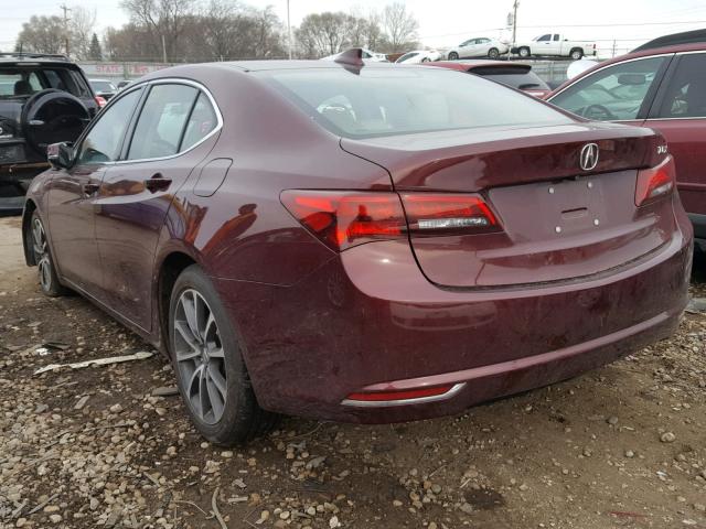 19UUB2F32GA001584 - 2016 ACURA TLX MAROON photo 3