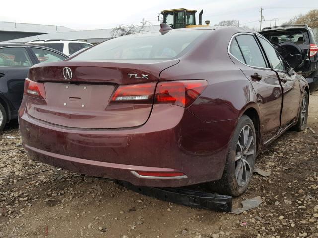 19UUB2F32GA001584 - 2016 ACURA TLX MAROON photo 4