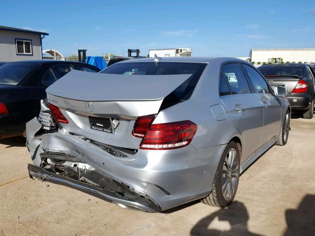 WDDHF5KBXGB247754 - 2016 MERCEDES-BENZ E 350 SILVER photo 4