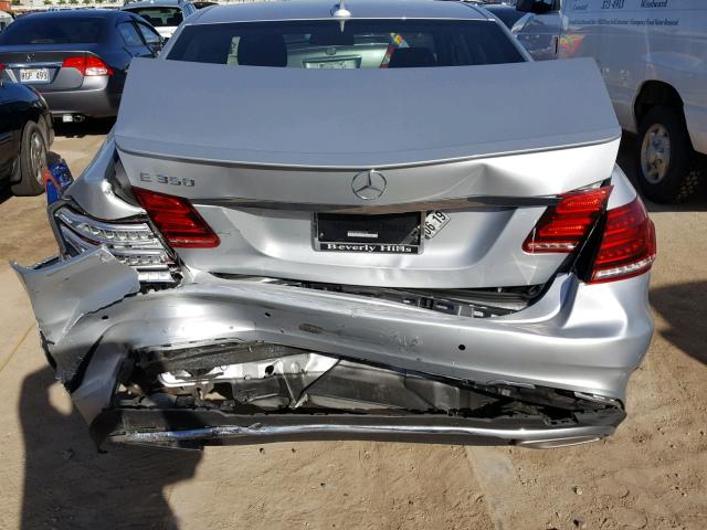 WDDHF5KBXGB247754 - 2016 MERCEDES-BENZ E 350 SILVER photo 9