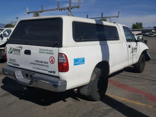 5TBJT321X6S473759 - 2006 TOYOTA TUNDRA WHITE photo 4