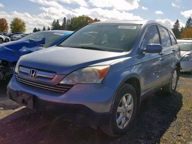 5J6RE48798L806781 - 2008 HONDA CR-V EXL BLUE photo 2