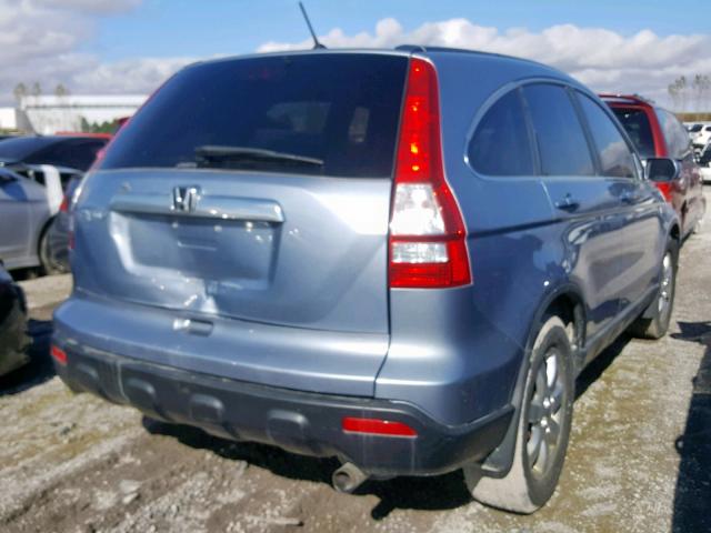 5J6RE48798L806781 - 2008 HONDA CR-V EXL BLUE photo 4