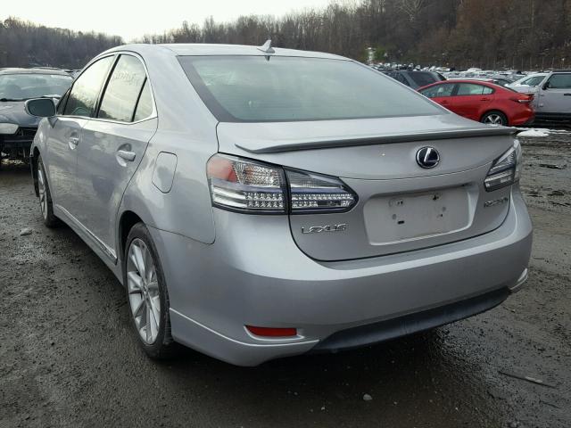 JTHBB1BA0A2003421 - 2010 LEXUS HS 250H SILVER photo 3