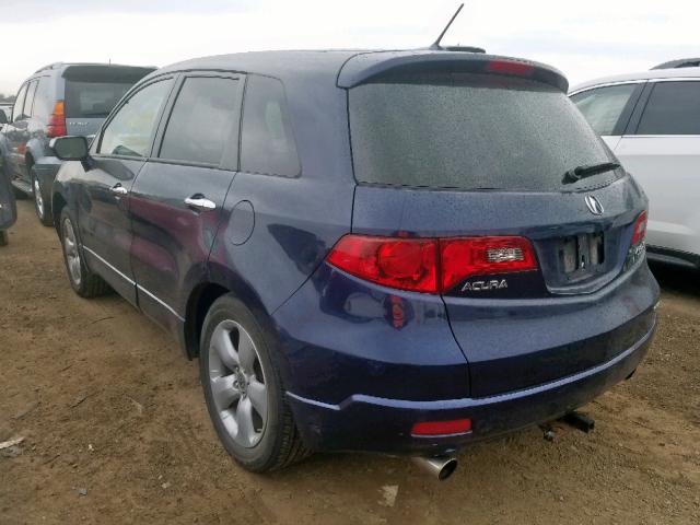 5J8TB18298A006387 - 2008 ACURA RDX BLUE photo 3