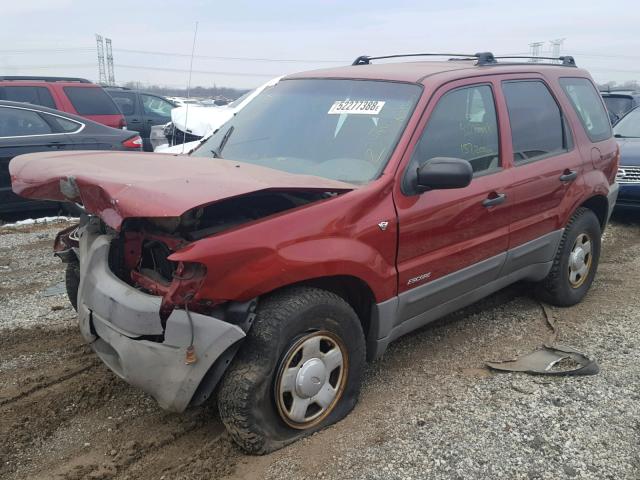 1FMYU02161KC19950 - 2001 FORD ESCAPE XLS RED photo 2