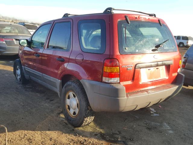 1FMYU02161KC19950 - 2001 FORD ESCAPE XLS RED photo 3