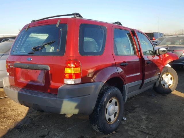 1FMYU02161KC19950 - 2001 FORD ESCAPE XLS RED photo 4