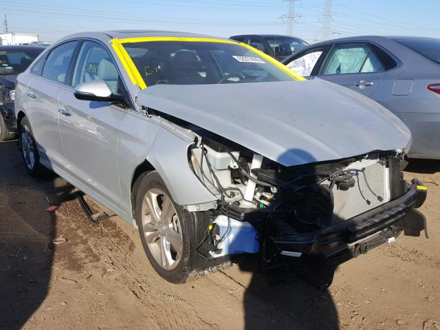 5NPE34AF9JH600446 - 2018 HYUNDAI SONATA SPO SILVER photo 1