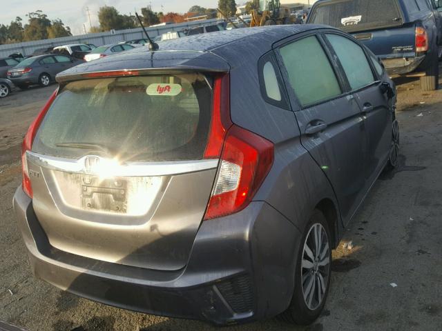 JHMGK5H74GS007036 - 2016 HONDA FIT EX GRAY photo 4