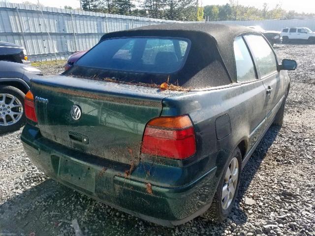 3VWDC21V61M809710 - 2001 VOLKSWAGEN CABRIO GLX GREEN photo 4