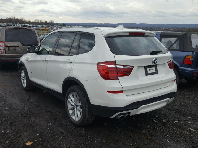 5UXWX9C34H0T16222 - 2017 BMW X3 XDRIVE2 WHITE photo 3