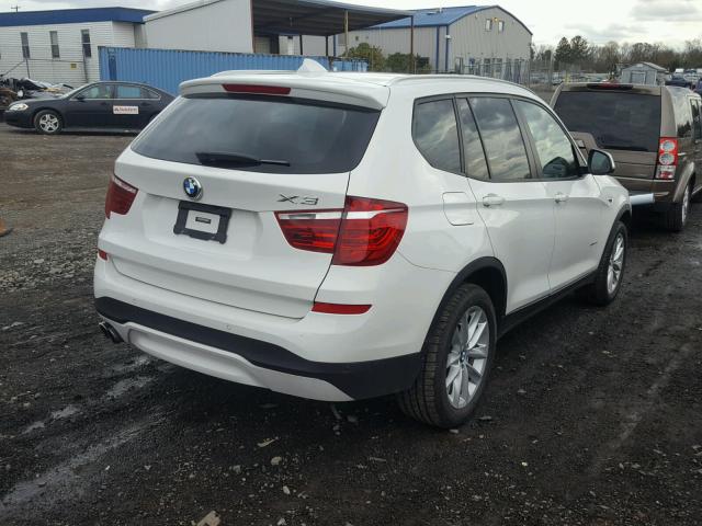 5UXWX9C34H0T16222 - 2017 BMW X3 XDRIVE2 WHITE photo 4