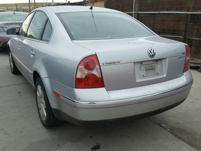 WVWTH63B02P177986 - 2002 VOLKSWAGEN PASSAT GLX SILVER photo 3