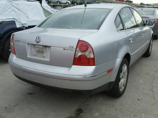 WVWTH63B02P177986 - 2002 VOLKSWAGEN PASSAT GLX SILVER photo 4