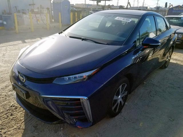 JTDBVRBDXHA002293 - 2017 TOYOTA MIRAI BLUE photo 2