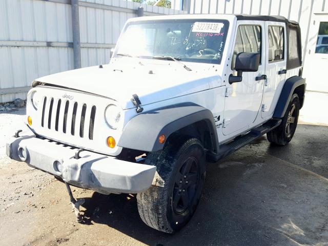 1J8GB39107L141593 - 2007 JEEP WRANGLER X WHITE photo 2