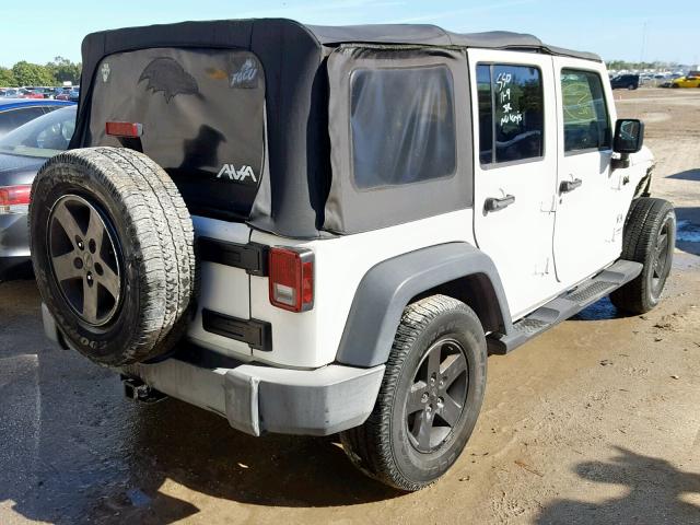 1J8GB39107L141593 - 2007 JEEP WRANGLER X WHITE photo 4