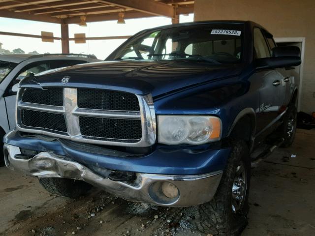 3D7KU28D54G161337 - 2004 DODGE RAM 2500 S BLUE photo 2