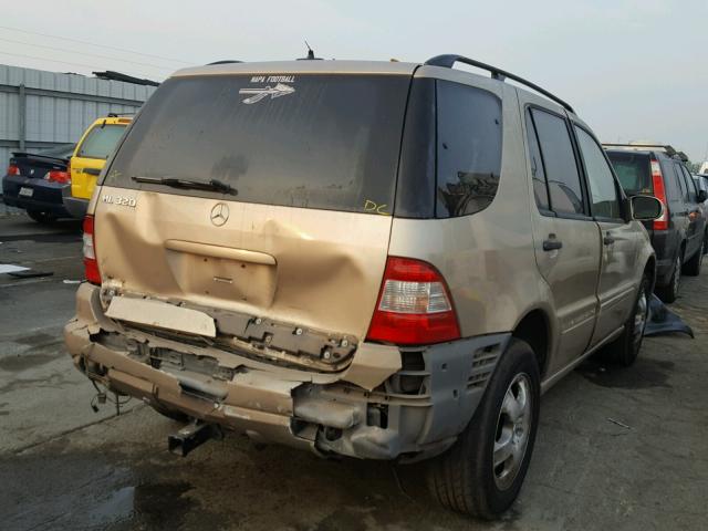 4JGAB54E72A311337 - 2002 MERCEDES-BENZ ML 320 BEIGE photo 4