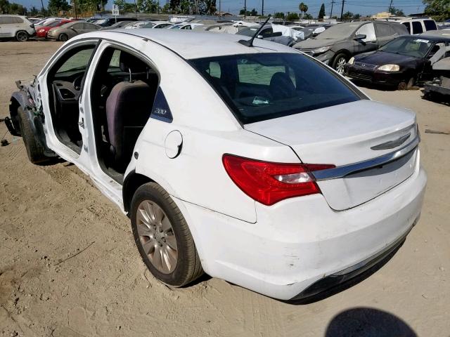 1C3CCBABXEN207591 - 2014 CHRYSLER 200 LX WHITE photo 3