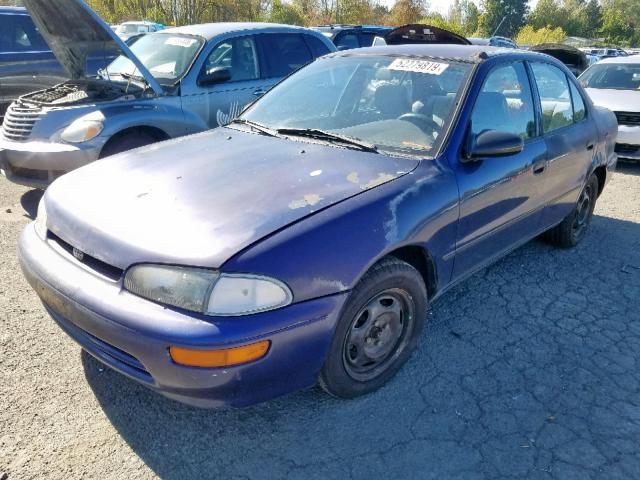 1Y1SK5262VZ439085 - 1997 GEO PRIZM BLUE photo 2