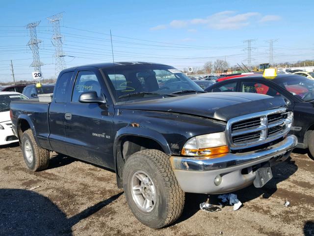 1B7GG22N6YS539382 - 2000 DODGE DAKOTA BLACK photo 1