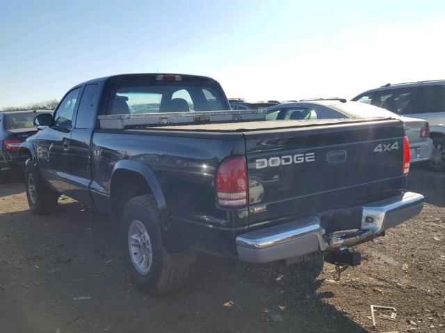 1B7GG22N6YS539382 - 2000 DODGE DAKOTA BLACK photo 3