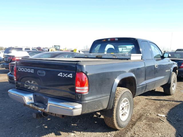 1B7GG22N6YS539382 - 2000 DODGE DAKOTA BLACK photo 4