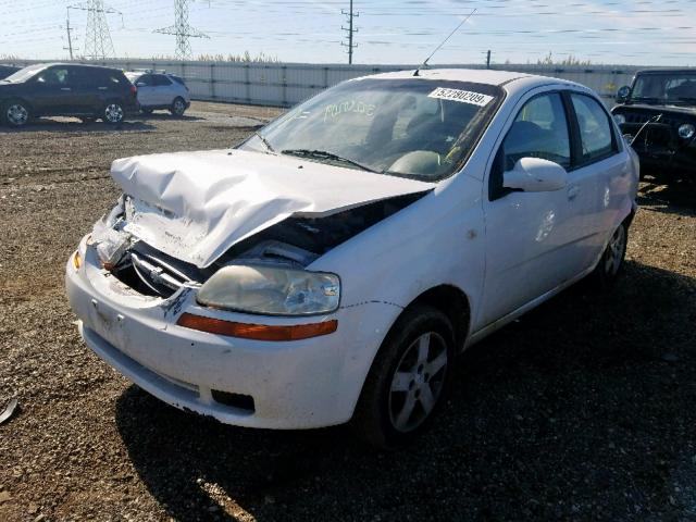 KL1TD52605B316937 - 2005 CHEVROLET AVEO BASE Ақ фото 2