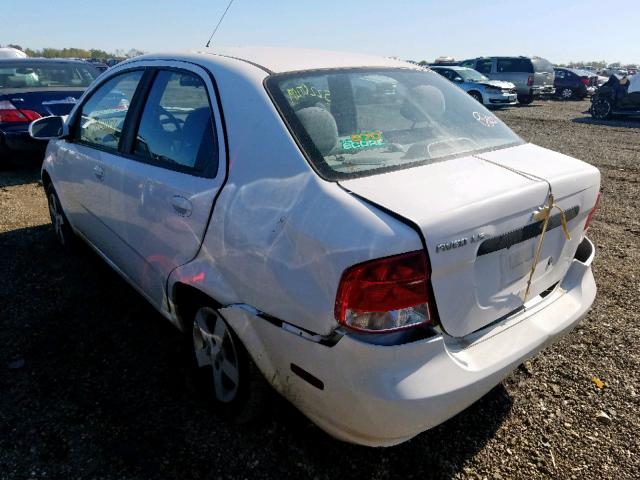 KL1TD52605B316937 - 2005 CHEVROLET AVEO BASE Ақ фото 3