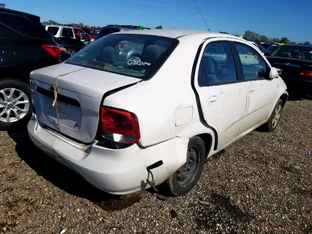 KL1TD52605B316937 - 2005 CHEVROLET AVEO BASE Ақ фото 4