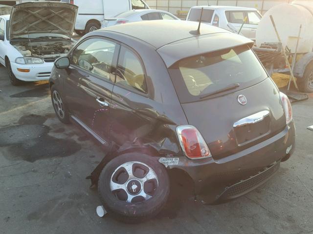 3C3CFFGE2GT113658 - 2016 FIAT 500 ELECTR GRAY photo 3