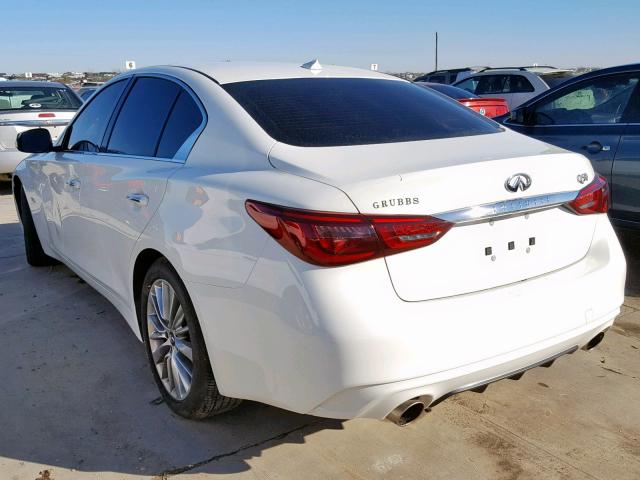 JN1EV7AP6JM591184 - 2018 INFINITI Q50 LUXE WHITE photo 3