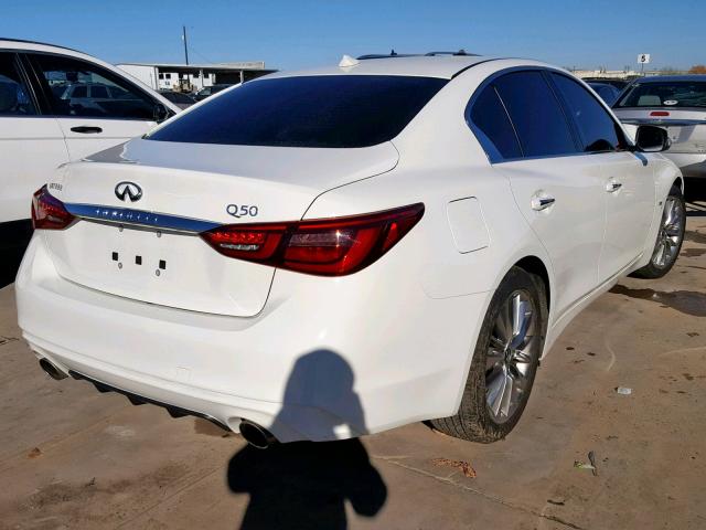 JN1EV7AP6JM591184 - 2018 INFINITI Q50 LUXE WHITE photo 4