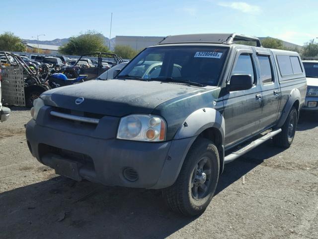 1N6ED29Y72C373114 - 2002 NISSAN FRONTIER C GREEN photo 2