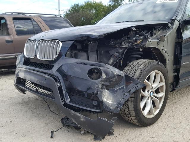 5UXWX7C56CL737341 - 2012 BMW X3 XDRIVE3 BLACK photo 9