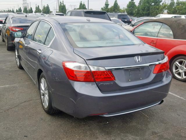 1HGCR2F82DA114899 - 2013 HONDA ACCORD EXL GRAY photo 3