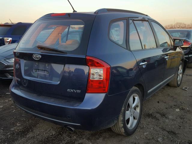 KNAFG526577105989 - 2007 KIA RONDO LX BLUE photo 4