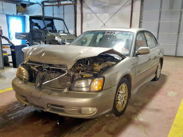 4S3BE6567Y7208163 - 2000 SUBARU LEGACY GT GOLD photo 2