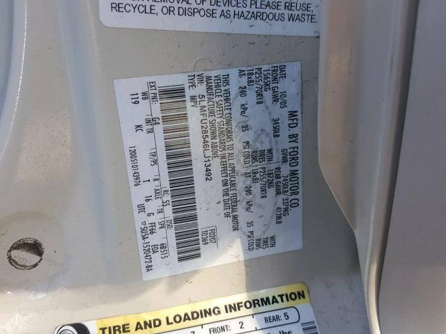 5LMFU28546LJ13492 - 2006 LINCOLN NAVIGATOR WHITE photo 10