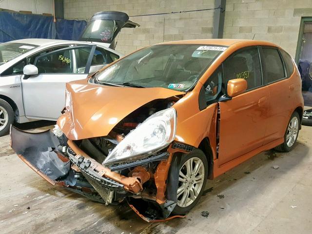 JHMGE8H51BC004041 - 2011 HONDA FIT SPORT ORANGE photo 2