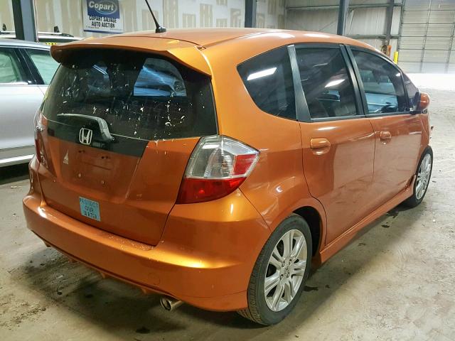 JHMGE8H51BC004041 - 2011 HONDA FIT SPORT ORANGE photo 4