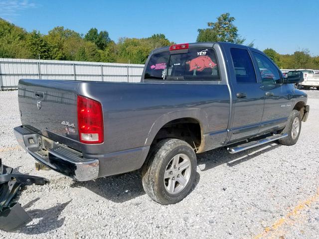 1D7HU18D05S162684 - 2005 DODGE RAM 1500 S GRAY photo 4