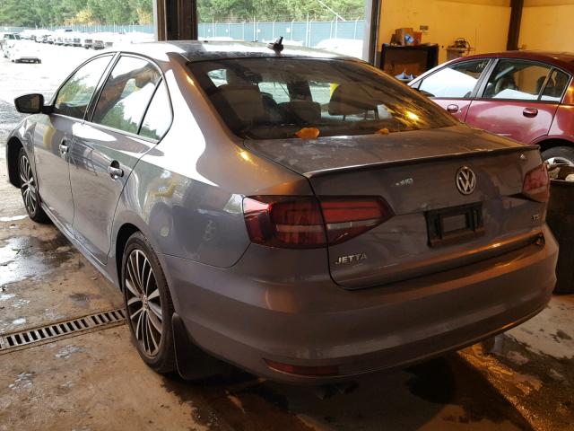 3VWD17AJ1GM397284 - 2016 VOLKSWAGEN JETTA SPOR GRAY photo 3